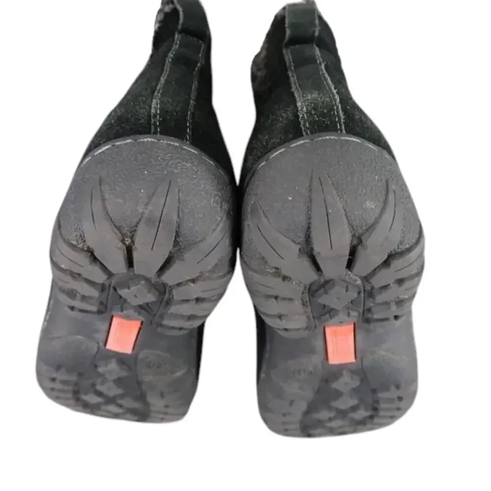 Khombu Shoes Womens 8 Boots Winter Leather Faux Fur Lisa Classic Comfort Black